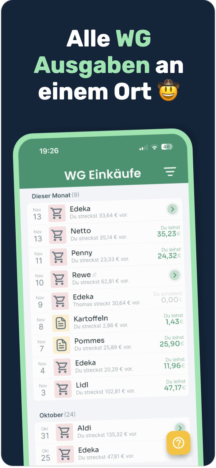 WG-Ausgaben transparent übersichtlich verwalten