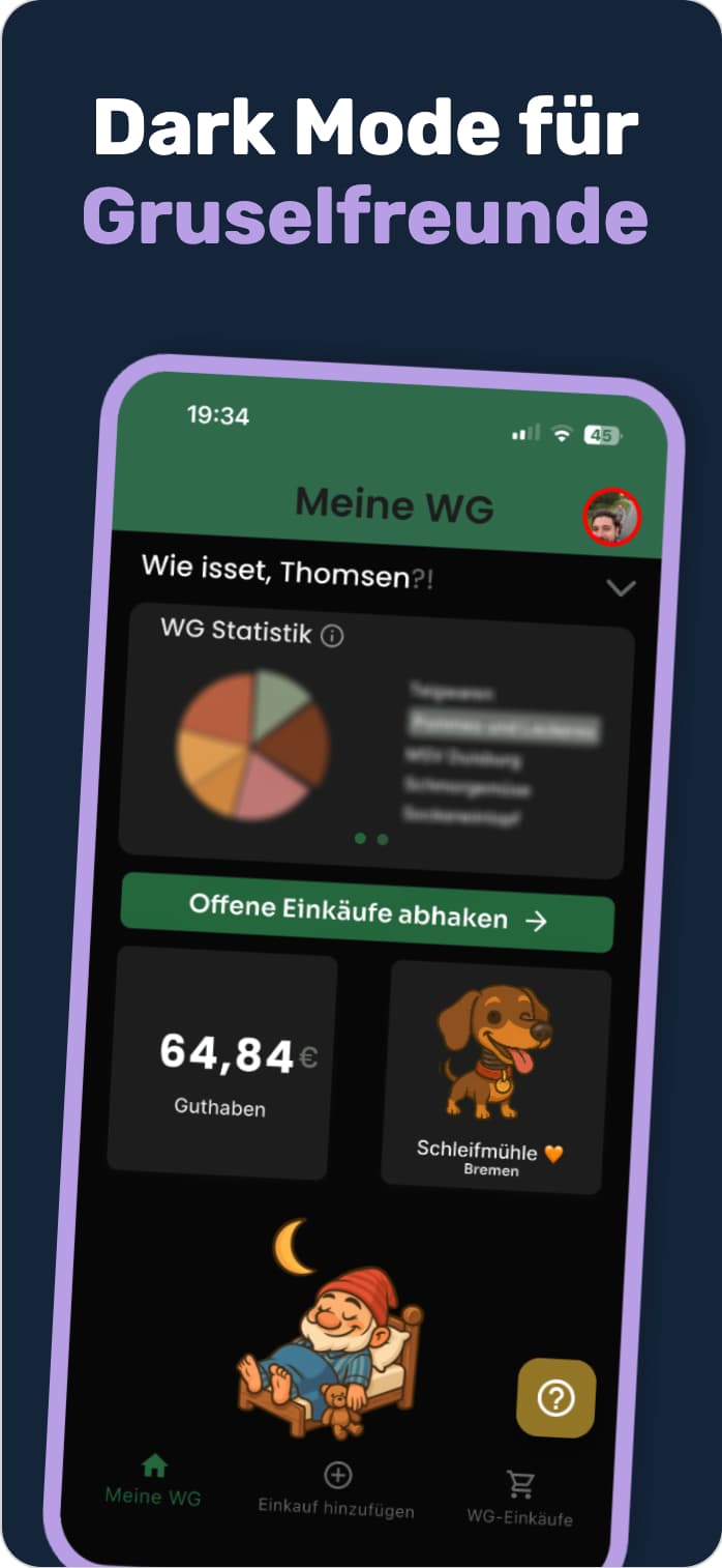 WG-Gruppe erstellen und Mitbewohner einladen
