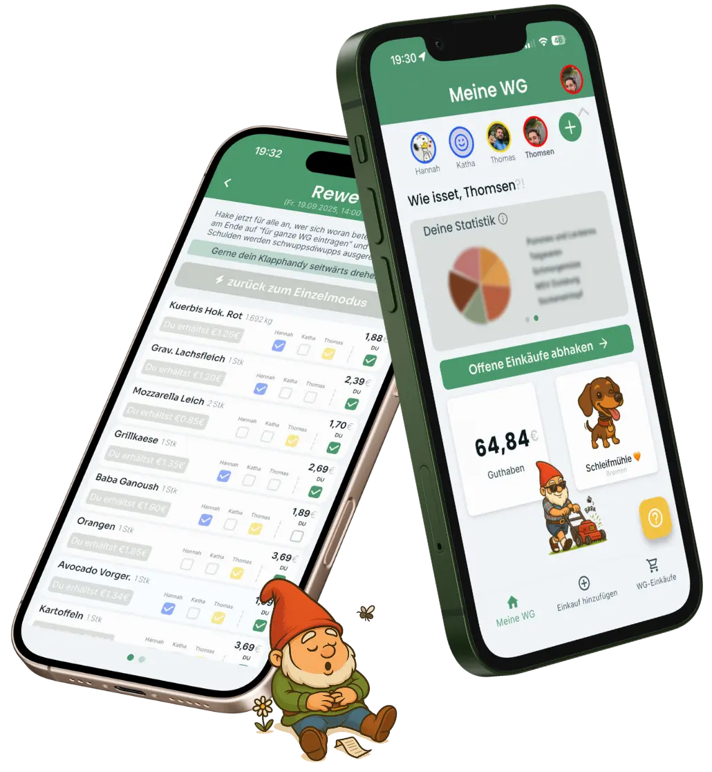Spießer WG-App Screenshot - Kassenbon scannen und WG-Kosten automatisch aufteilen